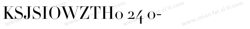 KSJSIOWZTH0 24 0字体转换